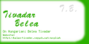 tivadar belea business card